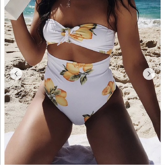 Forever 21 For Love of Lemons one piece swimsuit - Picture 3 of 3